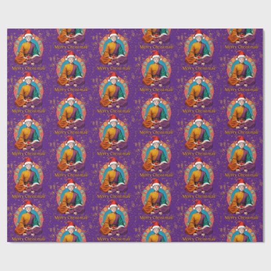 boeddhistisch kerstfeest cadeaupapier (Vlak)