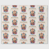 boeddhistisch kerstfeest cadeaupapier (Vlak)