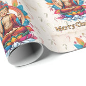 boeddhistisch kerstfeest cadeaupapier (Rol Hoek)