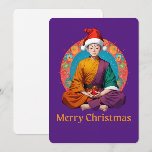 boeddhistisch kerstfeest feestdagenkaart (Voorkant / Achterkant)