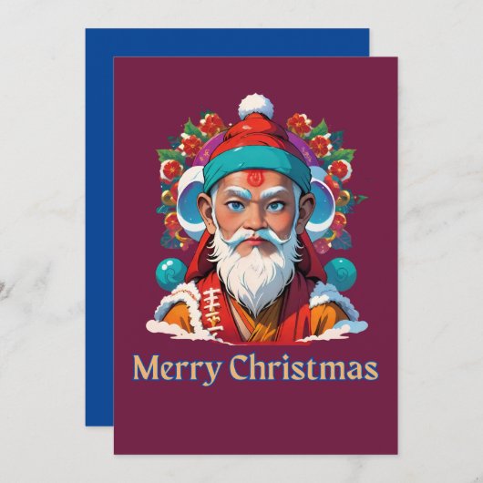 boeddhistisch kerstfeest feestdagenkaart (Voorkant / Achterkant)