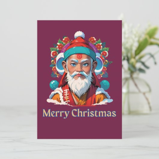 boeddhistisch kerstfeest feestdagenkaart (Staand voorkant)