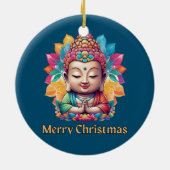 boeddhistisch kerstfeest keramisch ornament (Achterkant)
