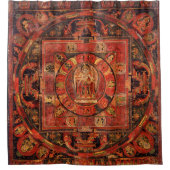 Boeddhistisch Mandala over compassie Douchegordijn (Voorkant)