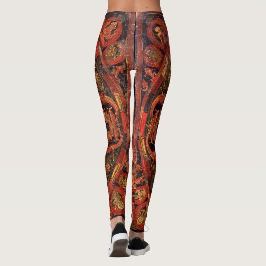 Boeddhistisch Mandala over compassie Leggings (Achterkant)