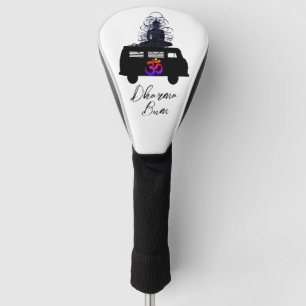 Boeddhistisch OM-symbool Boeddha Retro Hippie Bus Golfheadcover