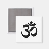 Boeddhistisch Om-symbool Magneet (Voorkant / Achterkant)