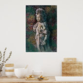 Boeddhistisch Poster Kuan Yin & Zen Dragon Buddha  (Keuken)