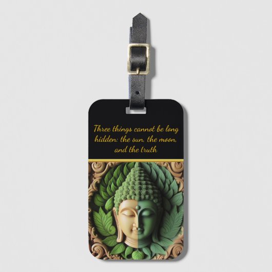 Boeddhistisch snijden met bladeren & orbs Generati Bagagelabel (Voorkant (verticaal))