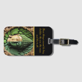 Boeddhistisch snijden met bladeren & orbs Generati Bagagelabel (Voorkant (horizontaal))