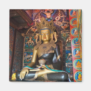 Boeddhistisch standbeeld in Litang-klooster Magneet