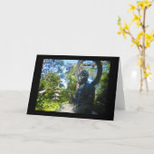 boeddhistisch standbeeld kaart (Gele Bloem)