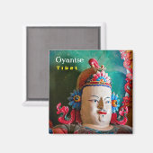 Boeddhistisch standbeeld, klooster Palcho - Gyants Magneet (Voorkant / Achterkant)