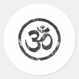 Boeddhistisch symbool Om Cool Boeddhisme Yoga Tao Ronde Sticker