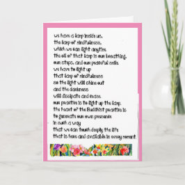 Boeddhistisch "we hebben een lamp in ons + H2Ocolo Bedankkaart