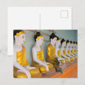 Boeddhistische beelden in Umin Thounzeh Briefkaart (Voorkant / Achterkant)