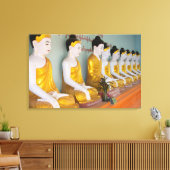 Boeddhistische beelden in Umin Thounzeh Canvas Afdruk (Insitu (Woonkamer))