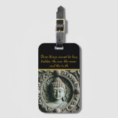 Boeddhistische blad en Orb Carving AI Bagagelabel (Voorkant (verticaal))