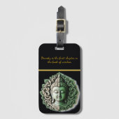 Boeddhistische bladsnijkunst door AI Bagagelabel (Voorkant (verticaal))