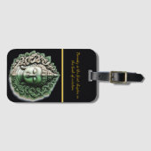 Boeddhistische bladsnijkunst door AI Bagagelabel (Voorkant (horizontaal))