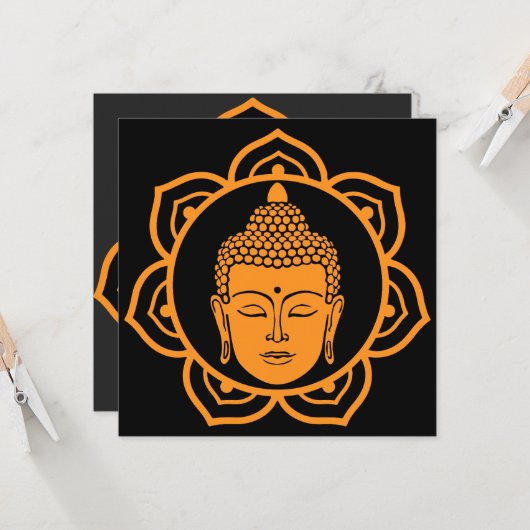 Boeddhistische Bodhi Dag Kaart (Voorkant / Achterkant in situ)