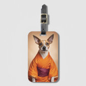 Boeddhistische Braziliaanse Terriër Bagagelabel (Voorkant (verticaal))