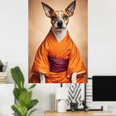 Boeddhistische Braziliaanse Terriër Poster (Thuiskantoor)