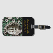 Boeddhistische Carving: ingewikkelde bladeren & Or Bagagelabel (Voorkant (horizontaal))