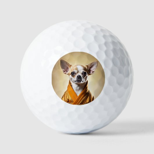 Boeddhistische Chihuahua Golfballen (Voorkant)