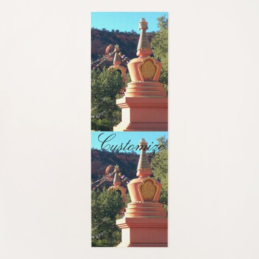 Boeddhistische domma met gebedsvlaggen Thunder_Cov Yogamat (Voorkant)