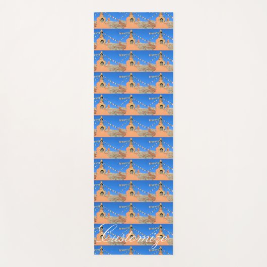 Boeddhistische domma met gebedsvlaggen Thunder_Cov Yogamat (Voorkant)