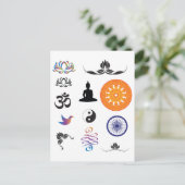 Boeddhistische en Mindfulness Symbolen Briefkaart (Staand voorkant)