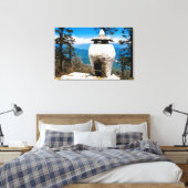Boeddhistische eredienstsite canvas afdruk (Insitu (Slaapkamer))