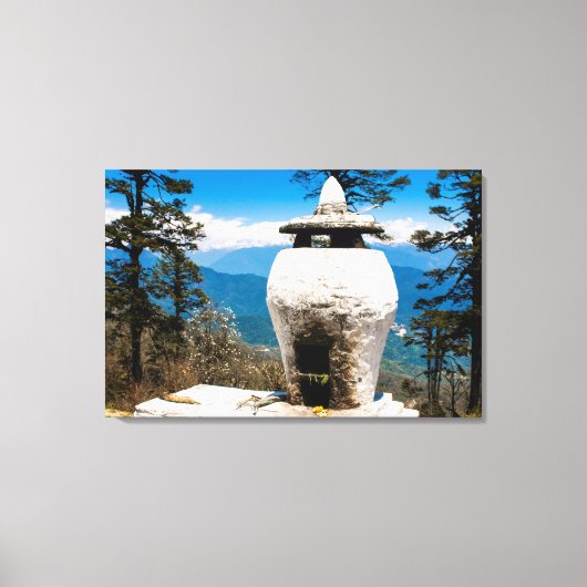 Boeddhistische eredienstsite canvas afdruk (Voorkant)