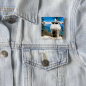 Boeddhistische eredienstsite vierkante button 5,1 cm (In situ)