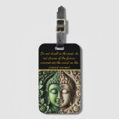 Boeddhistische Flora & Orbs: AI Carving Bagagelabel (Voorkant (verticaal))