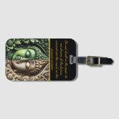 Boeddhistische Flora & Orbs: AI Carving Bagagelabel (Voorkant (horizontaal))