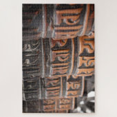 Boeddhistische gebedden wielen legpuzzel (Verticaal)