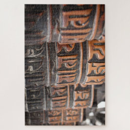 Boeddhistische gebedden wielen legpuzzel