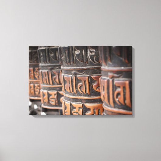 Boeddhistische gebedsmolen canvas print (Voorkant)