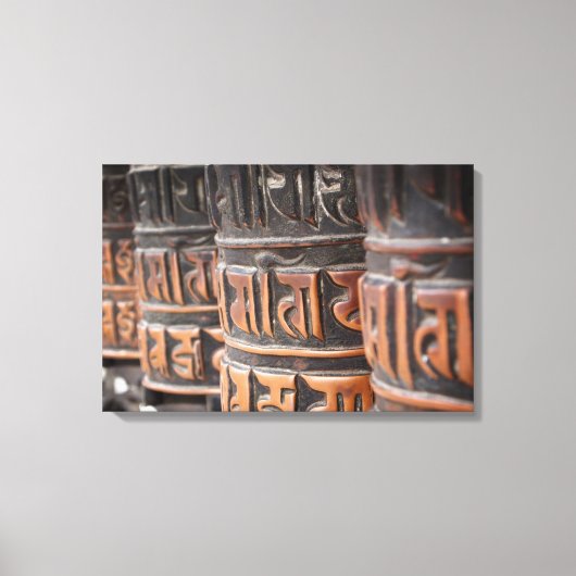 Boeddhistische gebedsmolen canvas print (Voorkant)