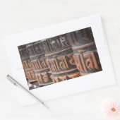 Boeddhistische gebedsmolen rechthoekige sticker (Envelop)