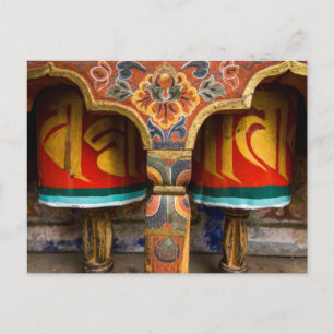 Boeddhistische gebedsrol, Bhutan Briefkaart