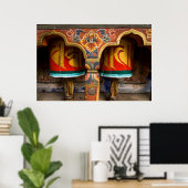 Boeddhistische gebedsrol, Bhutan Poster (Thuiskantoor)