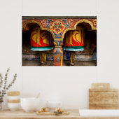 Boeddhistische gebedsrol, Bhutan Poster (Keuken)