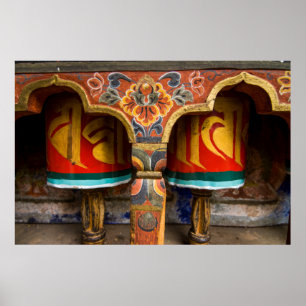 Boeddhistische gebedsrol, Bhutan Poster