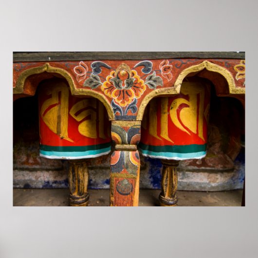 Boeddhistische gebedsrol, Bhutan Poster (Voorkant)