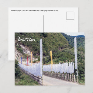 Boeddhistische gebedsvaantjes - Bhutan Briefkaart