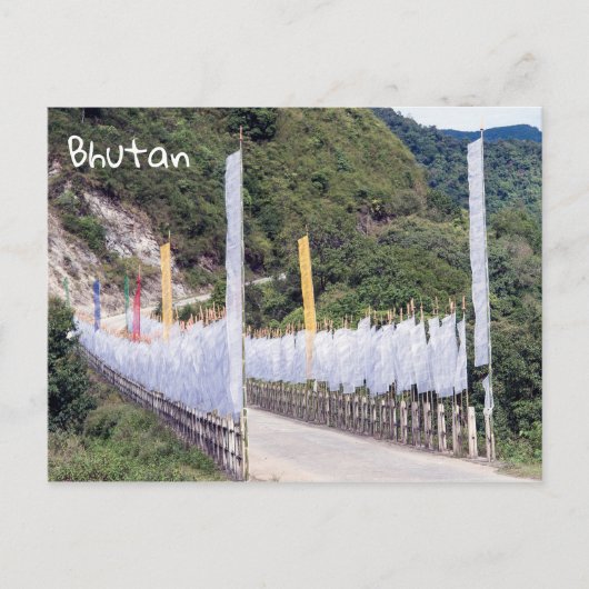 Boeddhistische gebedsvaantjes - Bhutan Briefkaart (Voorkant)