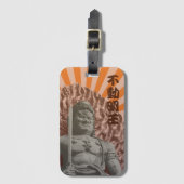 Boeddhistische Godheid Fudo Myo-o Pop Kunst Bagagelabel (Voorkant (verticaal))